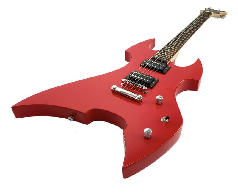 Zenison Heavy Metal Style Electric Guitar, Solid Wood Body, Maple Neck, Red image 1