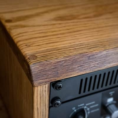 19” 4U Solid Oak Wooden Rack Unit Studio Storage with Live Edge image 2