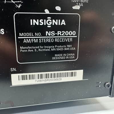 Insignia NS-R2000 Receiver HiFi Stereo Vintage 2 Channel Radio Phono Home Audio image 6