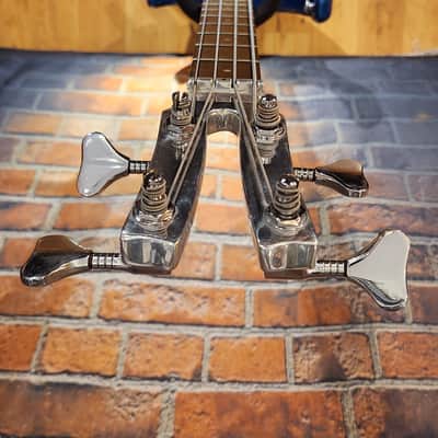 Vintage 1980s Kramer DMZ 5000 Bass Guitar Blue image 3