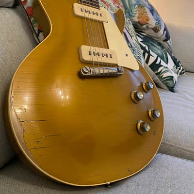 Handyman Les Paul Gold Top All Gold 2019 - All Gold relic image 1