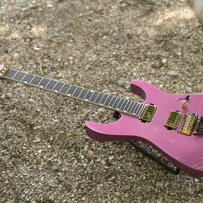 ESP USA M-II NTB FR EMG, Gold Hardware - Disco Pink Sparkle image 7