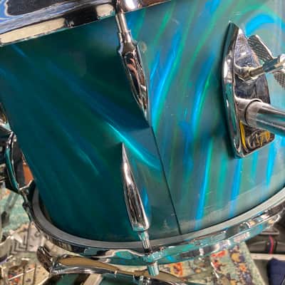 Sonor "Chicago" 3-Piece Drum Set 1965 - MF Marine Turquoise Satin image 14