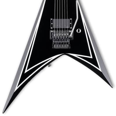 ESP LTD ALEXI SAWTOOTH SE Black w/White Pinstripe w/Case image 1