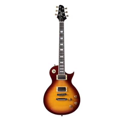 Like new Indio 66 DLX Plus Electric Guitar with Mahogany Bound Body, 2x Humbuckers with Gig Bag image 1