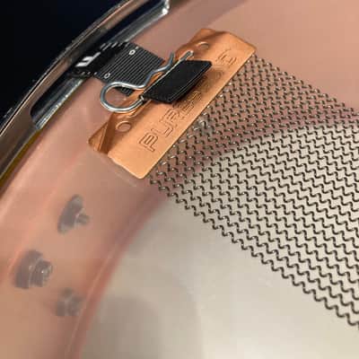 Slingerland - 5x14" Sound King, Lacquered Brass, 10-Lug Snare Drum, Zoomatic Throw-Off 1990s image 20