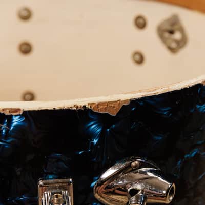 1960s MIJ Blue Diamond Pearl Drum Set 14x20 8x12 14x14 and 5x14 image 23