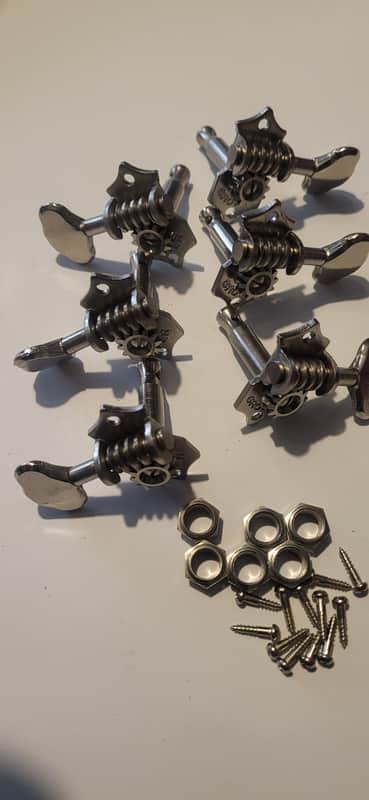 Grover N.O.S. Sta-Tite Tuners 3X3 1950s/1960s (?)? - Nickle image 1