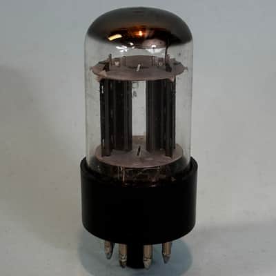 1960s Sylvania 6SN7GTB Vintage Black Plate Halo Getter Tube! Valve! T545 image 3