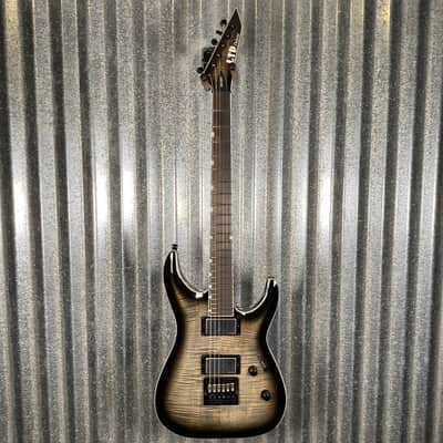 ESP LTD MH-1000 Evertune Flame Charcoal Burst Guitar MH1000ETFMCHB #2758 Used image 2