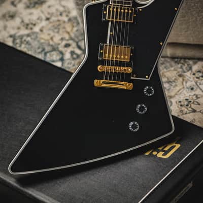 Gibson Custom Explorer Custom-Ebony w/Ebony Fingerboard & Gold Hardware image 1