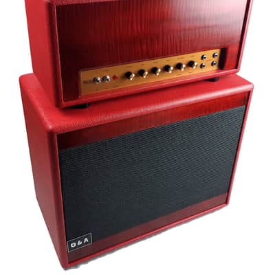 G&A Head Boutique RED JTM 45 + 1x12 RED Big Size V30 guitar Cabinet RED image 3