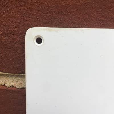 Vintage RI Lefty Fender Guitar Relic Back Plate Tremolo Cover Strat 1Ply White image 3