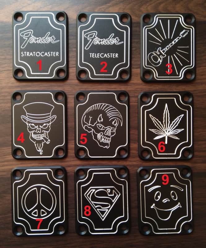 Engraved Neck Plates - Fender style - G-Tech Guitar Works image 1