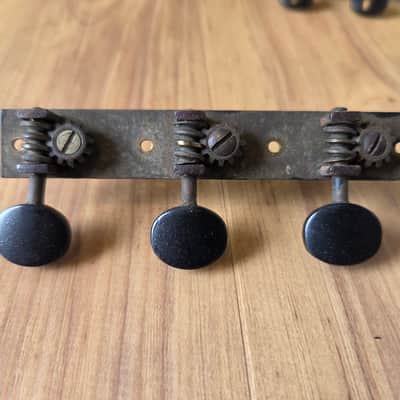 Set of Vintage 1930's Waverly Open Back Guitar Tuners w/ Mounting Screws, Ferrules! image 3