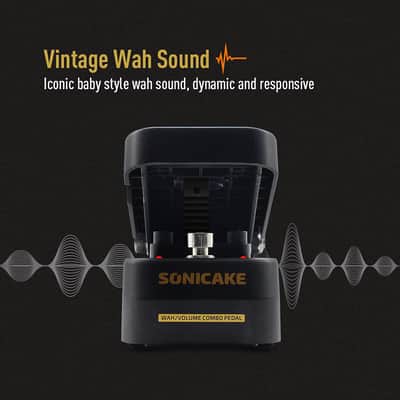 SONICAKE Active Volume & Wah Pedal, Mini 2 in 1 Combo Electric Guitar Effect Pedal with Wah Wah Active Volume Control - VolWah image 4