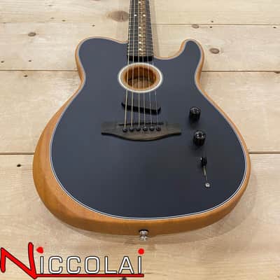 Fender American Acoustasonic Telecaster Ebony Fingerboard, Black image 6