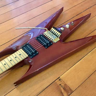 2010 ESP Edwards Izumi Ochiai Aion Flying W Electric Guitar Red Maroon Vermillion Original Case OHSC Extremely Rare image 8