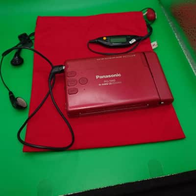 Very Rare Red Panasonic cassette player RQ-S60 Complete Battery Adapter & Remote image 9