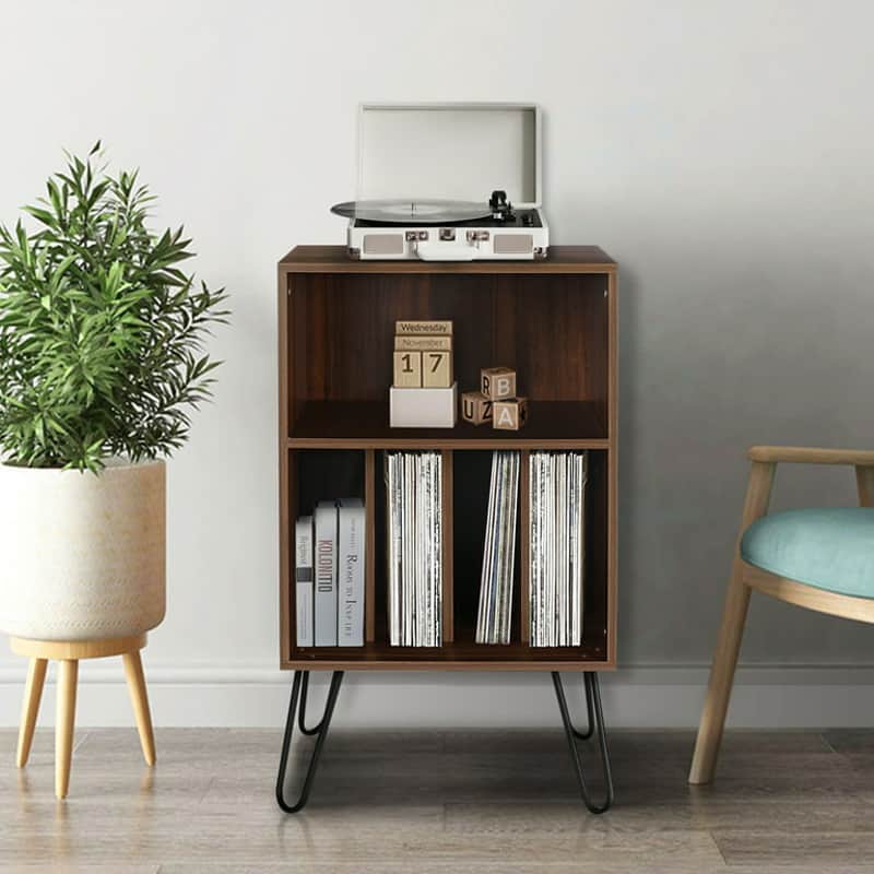 New Vinyl Storage Record Player / Turntable with Guitar Stand Musical Instrument Storage Home Office Furniture 2023 image 1