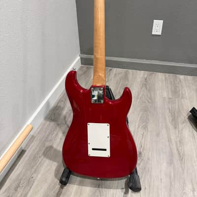 2006 Lefty SX Guitar Standard Series Strat Metallic Red WITH Amp + Accessories image 11
