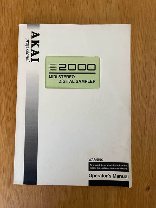 Immagine Akai S2000 Original User Manual - 1