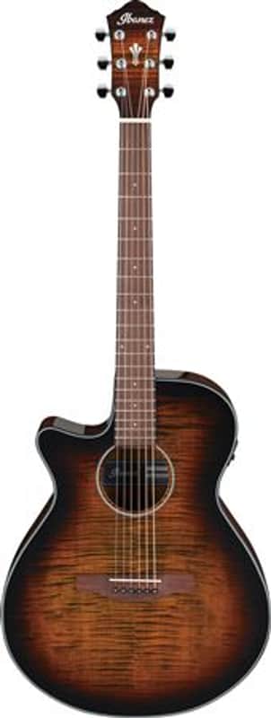 Ibanez AEG79L Left Handed Acoustic Electric Guitar Tiger Burst High Gloss image 1