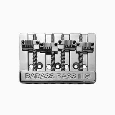 Leo Quan Badass Bass III Bass Bridge, Grooved Saddles - CHROME