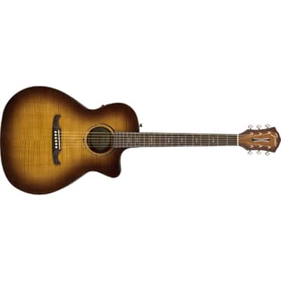 Fender FA-345CE Auditorium Cutaway Acoustic Guitar, with 2-Year Warranty, 3-Color Tea Burst image 1