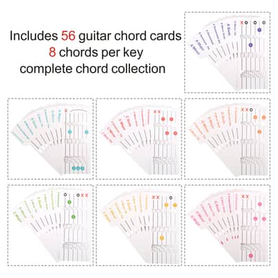 56-Piece Guitar Chord Learning Cards for Beginners | Portable Fretboard Training Flashcards with Chord Diagrams for Acoustic & Electric Practice image 5