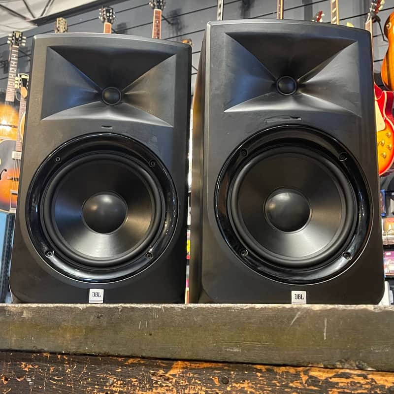 JBL LSR308 8" 2-Way Powered Studio Monitor (Pair) 2010s - Black image 1