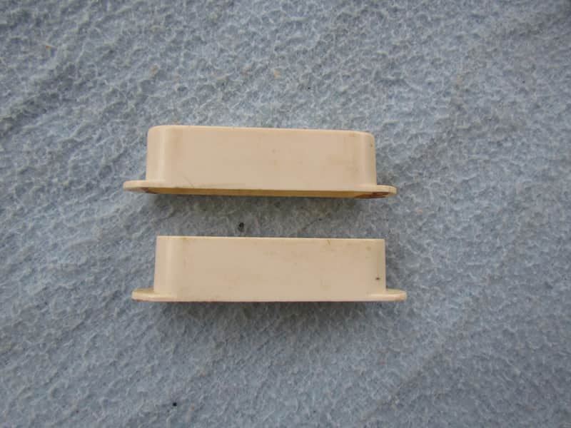 2 Vintage Single Coil Pickup Covers Taller Than Stratocaster Pickup Covers 2-23/32" Tall Pickup Covers image 1