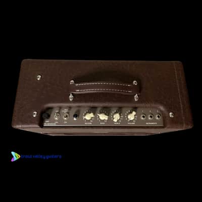 Victoria Vicky Verb Brown Ostrich 5 to 20 Watts-6v6 (NOS Tubes)-Custom Order-6l6-KT66-EL34 Multiple Interchangeable Tube Options-Accutronics Reverb image 3