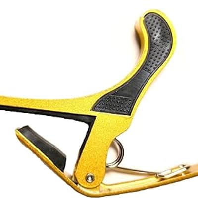 Professinal Metal Capo for Acoustic Guitars Electric Bass (Gold) Unbranded image 1