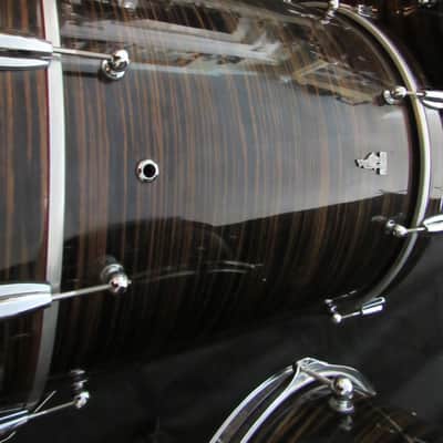 Brady Drums  Brady Maccasar Jarrah Ply 5-Piece Drum Kit Maccasar Ebony Gloss Maccasar Ebony Gloss image 16