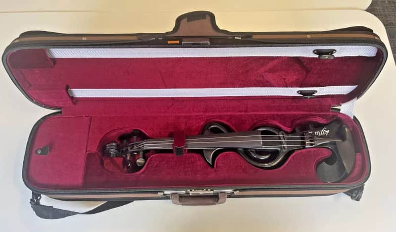 Straus VC500 Electric Violin, Treble Clef Shape Body Design, Comes With Case image 1