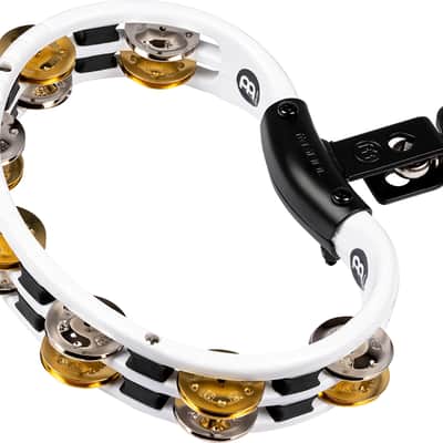 Meinl TMT2M-WH Recording Combo Mountable ABS Tambourine White Mixed Nickel /Solid Brass Jingles image 1