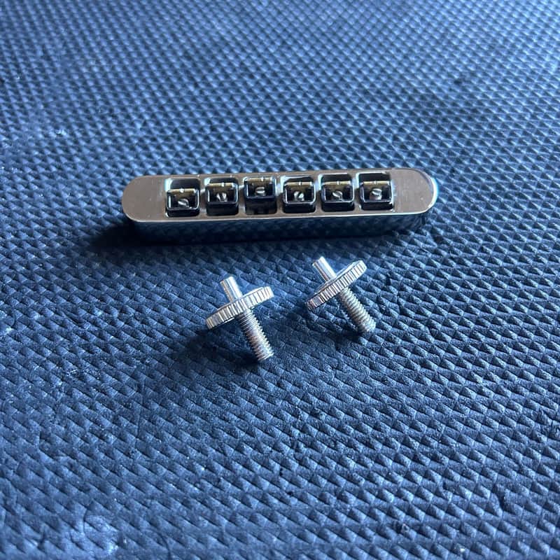 1982-83 Gibson Chrome 9 Point Tune-O-Matic Bridge & Thumbwheels for Explorer 2 E2 image 1