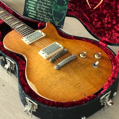 Scala Guitars (Leo Scala) Underdog 5A Flamed Maple Top Amberburst image 4