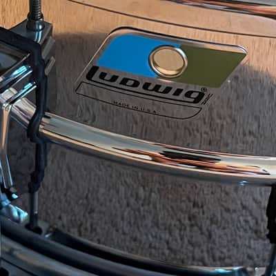 Ludwig LM402 Supraphonic 6.5x14" 10-Lug Aluminum Snare Drum 1985 - Present - Chrome-Plated image 6