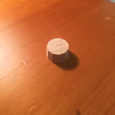 Guilford Guilford Flame Maple 11 sided Facet Cut Tapered knob for volume/ tone - 6mm bore. image 1