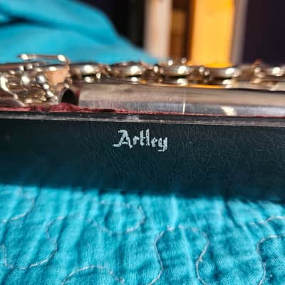 Artley Stirling Silver Flute Open Hole w B foot 2000s - Silver image 3