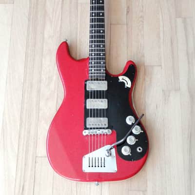 1964 Hofner 173 Vintage Electric Guitar Red Croc Selmer Super 3 w/ 510 Pickups image 2