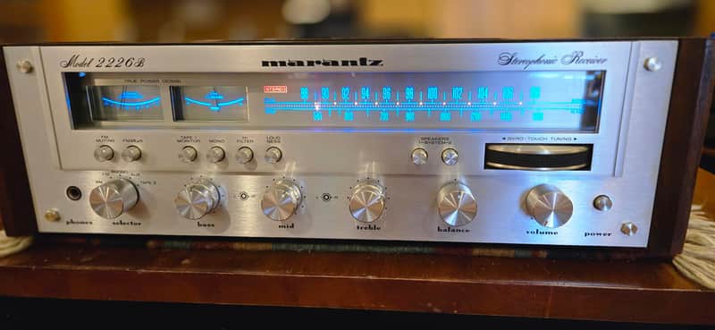 Mint Marantz 2226B with Full Electronic Restoration and Original Walnut Cabinet image 1
