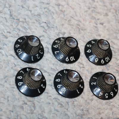 Vintage Original Fender Blackface Amp Control Knobs - Lot of 6 image 1