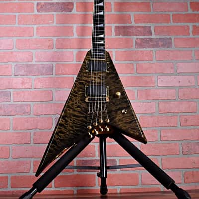 Jackson USA Custom Shop 10-String Players Choice Dan Spitz Quilted Maple 1990's Transparent Black image 1