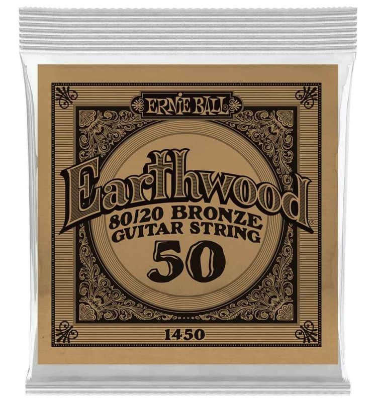 Ernie Ball P01450 .050 Earthwood 80/20 Bronze Acoustic Guitar String image 1
