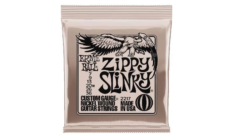Zippy Slinky Nickel Wound Electric Guitar Strings 7-36 Gauge Set - world standard specs special-tempered+tinned steel & ni-plated wrap on steel hex core image 1
