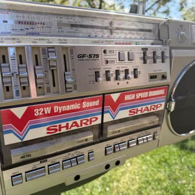 Sharp GF-575Z Rare Vintage Dual Cassette Boombox Japan MINT 1 Owner Warranty image 4