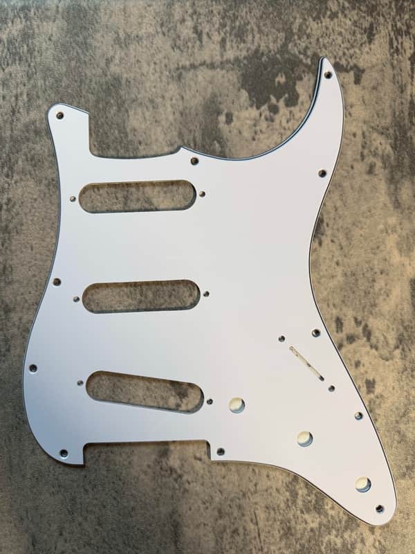 BMC Standard Stratocaster® Strat® Pickguard 3 Ply 11 Hole SSS Single Single Single White [L23] image 1